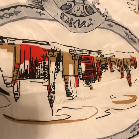 DKNY Graphic Print Vintage  Silk Scarf -  NWT - Picture 12 of 15